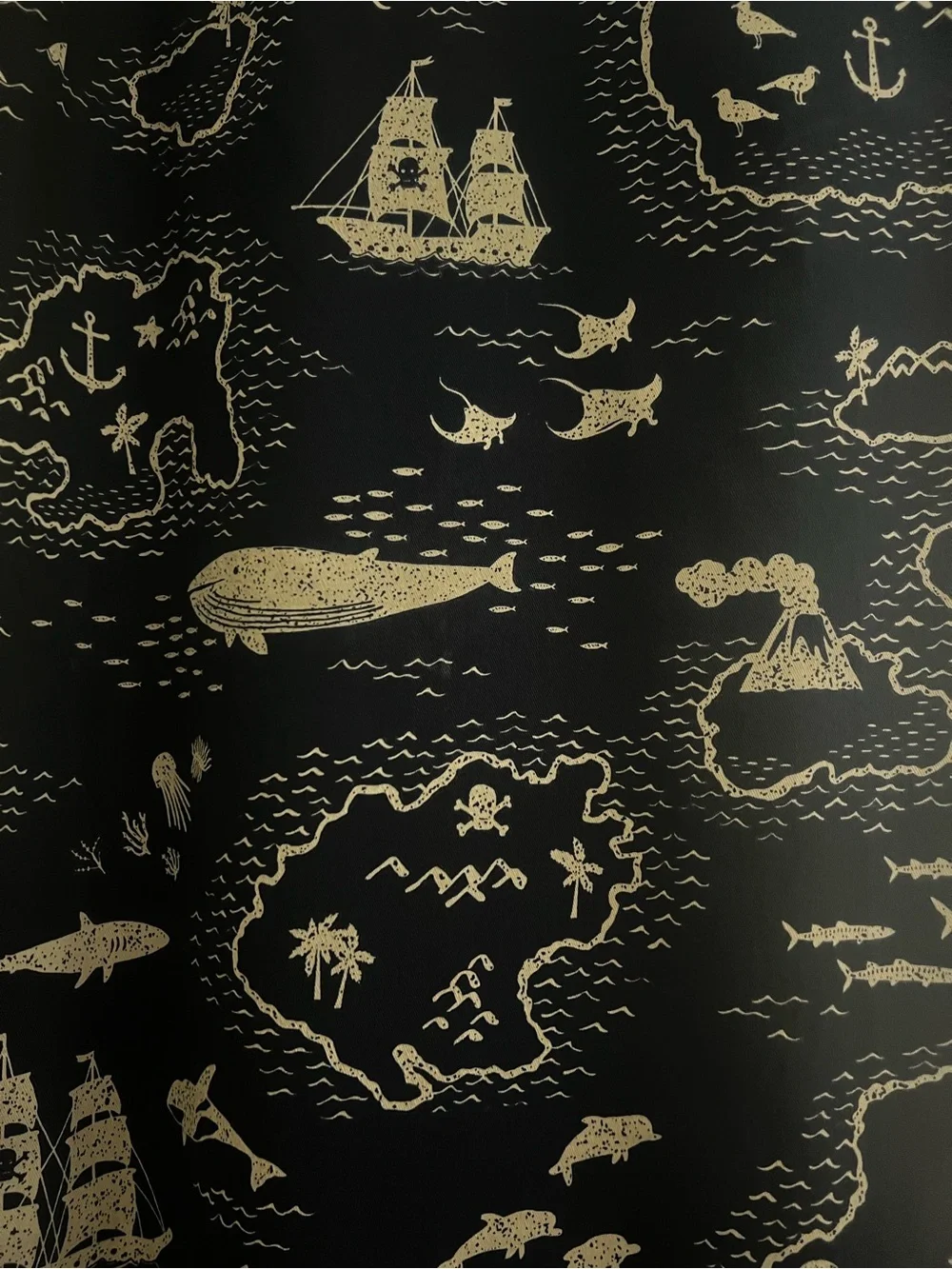 Kids Pillowfoet Navy Nautical Print Window Blackout Curtain Panels - Set of 2